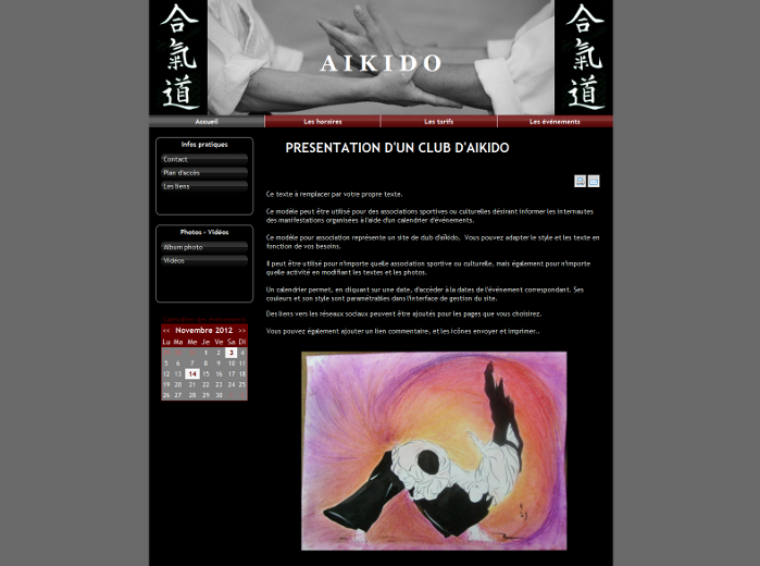 Modle de site association aikido